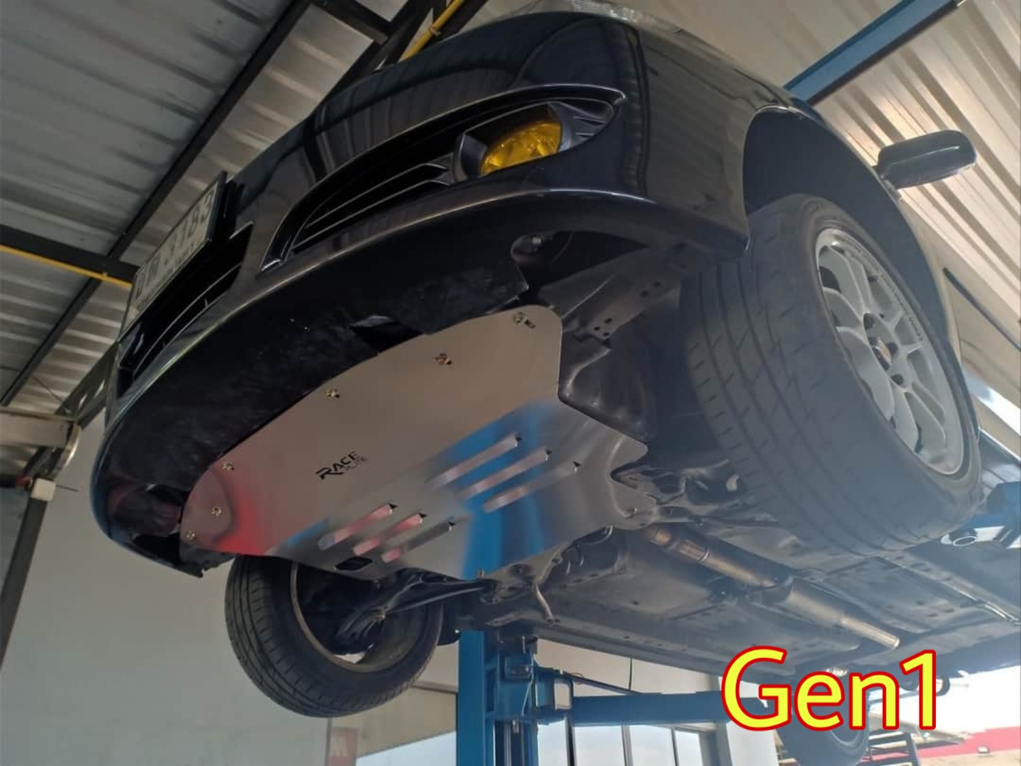 แผ่นปิดใต้ห้องเครื่องอลูมิเนียม Toyota Vios 2003-2007 Raceplate_Undertray