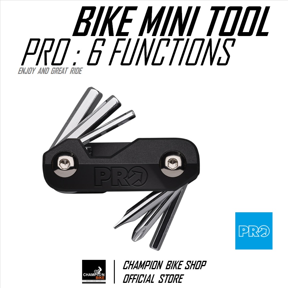 ชุดเครื่องมือพับจักรยาน 6 ชิ้น PRO : MINITOOL 6 - BIKE FOLDING MULTI TOOL 6 IN 1