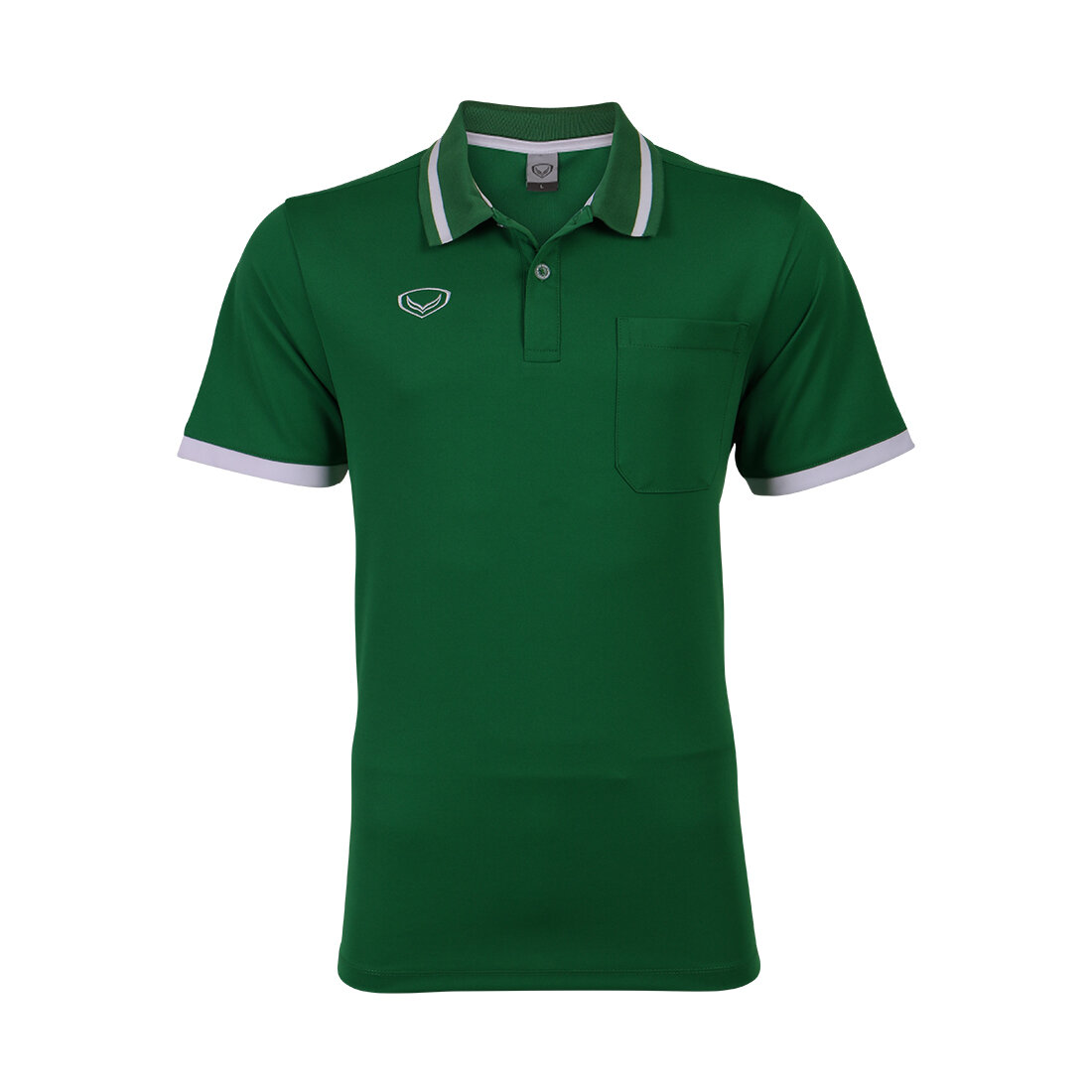 Grand Sport เสื้อโปโลผู้ชาย แกรนด์สปอร์ต รหัส 012585 (12-585) สีกรมท่า/เหลือง/แดง/เทา/ชมพู/บานเย็น/ม่วง/ส้ม/เขียว/ฟ้า/ขาว