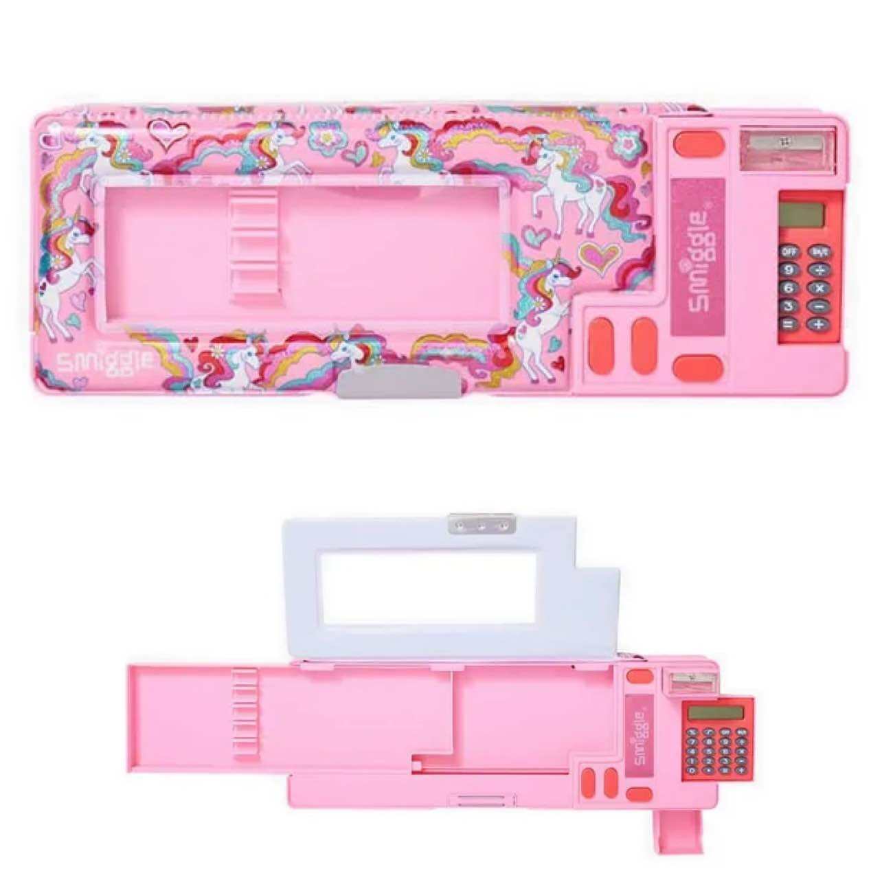 กล่องดินสอ กดปุ่ม Smiggle pop out Pencil Case- ยูนิ ชมพู