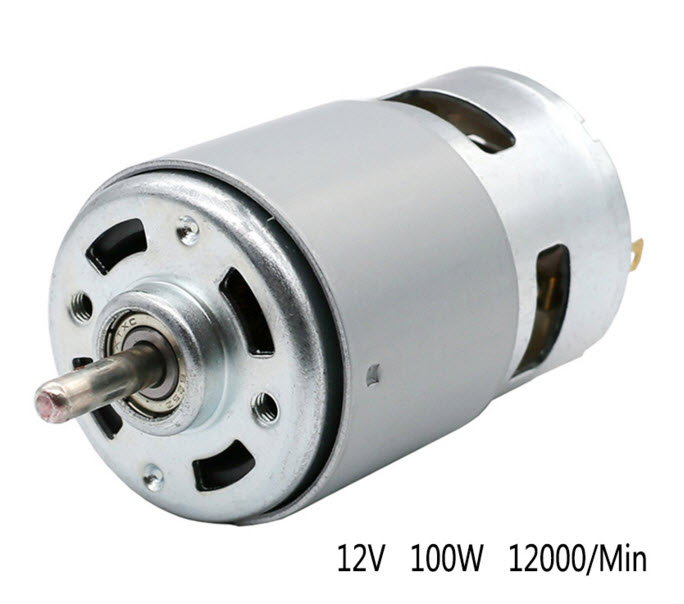 DC12V 100W 12000RPM High power torque Electric grinder drill chuck 775 Motor for Electric fans, toy, vacuum cleaner