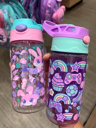 กระติกน้ำ กดเปิด เล็ก 430 มล. Smiggle junior bottle Flip spout-กระต่าย