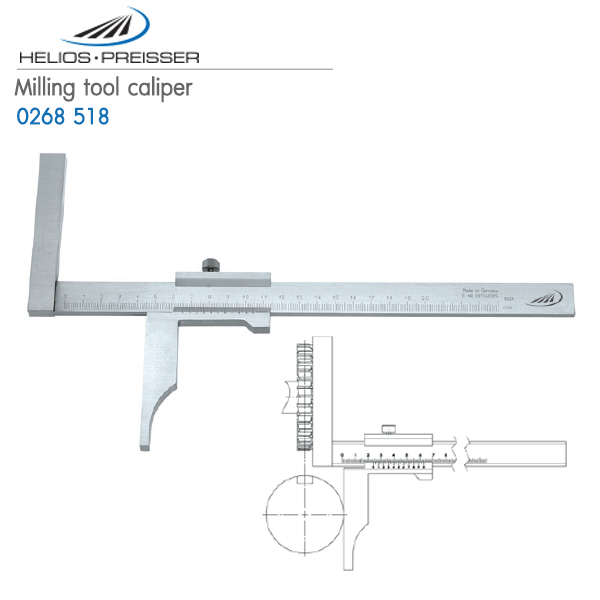 HELIOS-PREISSER,Milling tool caliper,0268 518