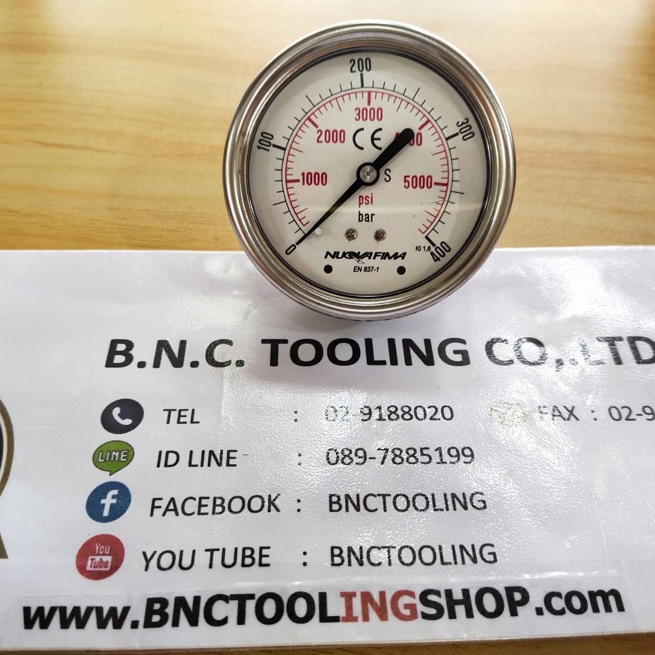 Pressure Gauge Noqvafima | หน้าปัด 2.5 นิ้ว เกลียวออกหลัง