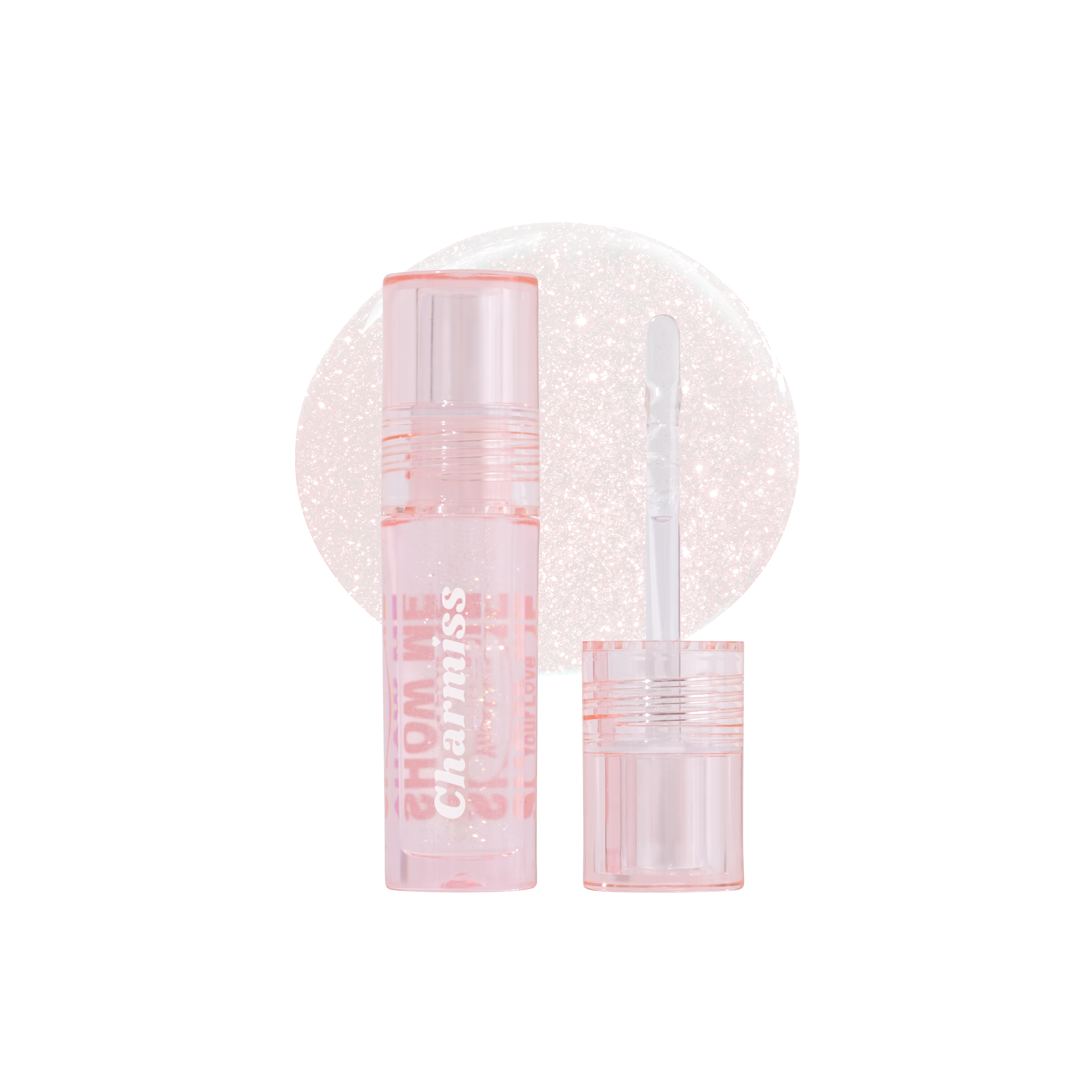 Charmiss Show Me Your Love Glitter Lip Gloss #GL01 Crush on you ลิปกลอส Charmiss ปากฉ่ำวิ้งค์ ดูฟู อิ่มน้ำ ไม่ต้องพึ่งฟิลเลอร์ สี GL01 Crush on you ลิปกลอสสีใส