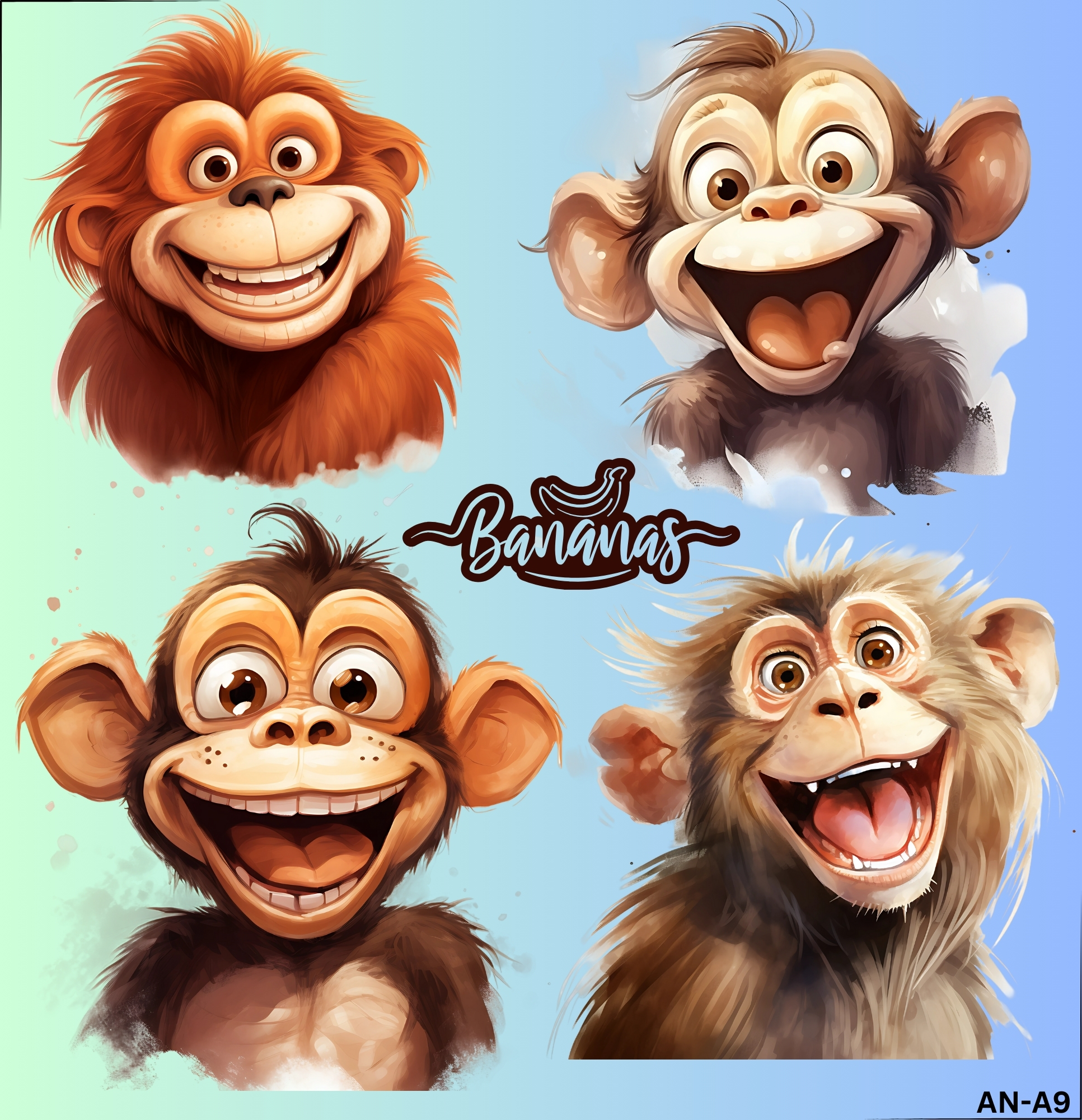 ตัวรีดติดผ้า ตัวรีดติดเสื้อ แบบสติกเกอร์ เซท ลิง พิมพ์ลาย สกรีนลาย ฟิลม์ DFT DTF