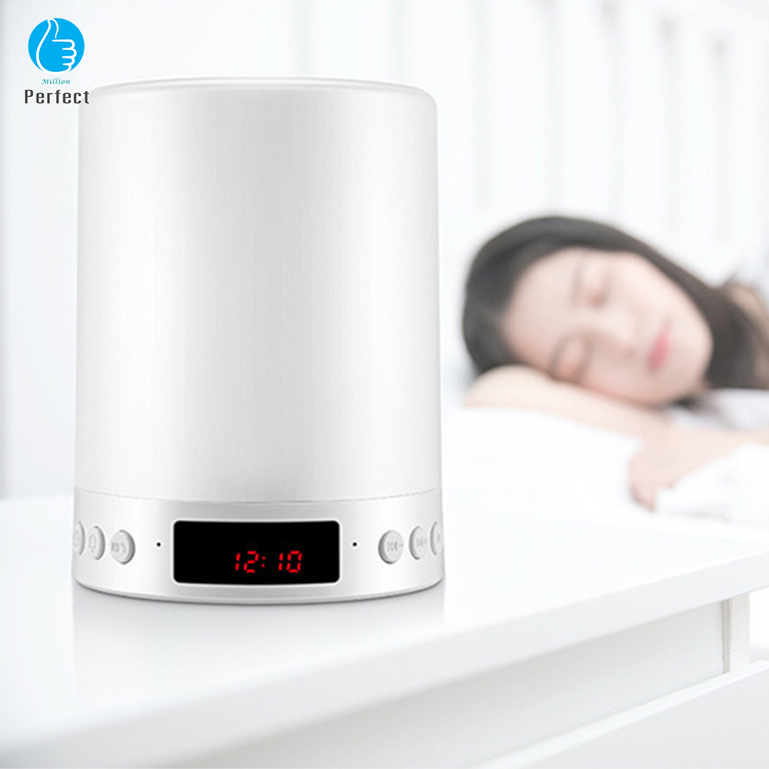 ลำโพงบลูทูธสมาร์ทนาฬิกาปลุก แบบพกพาไร้สายบลูทูธ ไฟกลางคืนโคมไฟตั้งโต๊ะ LED Pat Night Light รุ่น S66+