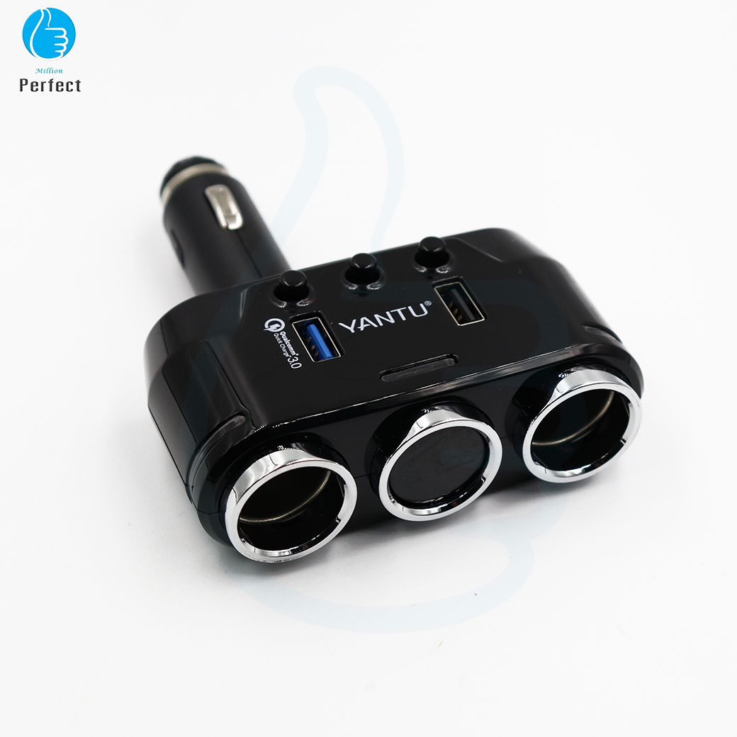 YANTU Car Charger เพิ่มจุดบุรี่ 2 ช่อง USB 2 port ในรถยนต์ YANTU รุ่น B39 ไม่มีสาย USB 3.0