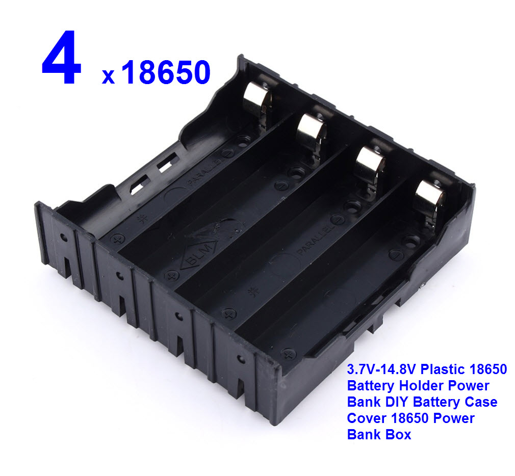 รางถ่าน 18650 แบบ 4 ก้อน แยกอิสระ on PCB