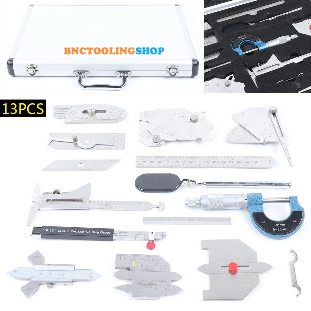 SETเกจวัดการเชื่อม,ชุดเกจเชื่อมสแตนเลส HI-LO gauge,เกจวัดการเชื่อม 13 ชิ้น/ชุด,ชุดเกจวัดแนวเชื่อมมาตราฐาน, Welding Inspection Gauge Stainless Steel Welding Gauge kits, HI-LO Single Purpose Welding Gauge 13 Pieces/Kit,