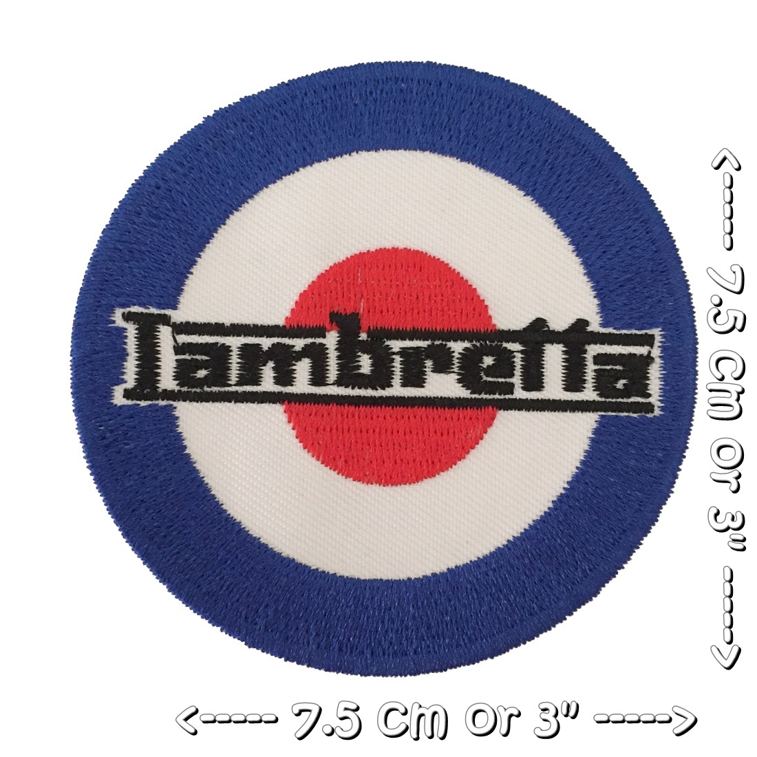 Lambretta ตัวรีดติดเสื้อ อาร์มรีด อาร์มปัก ตกแต่งเสื้อผ้า หมวก กระเป๋า แจ๊คเก็ตยีนส์ Badge Embroidered Iron on Patch