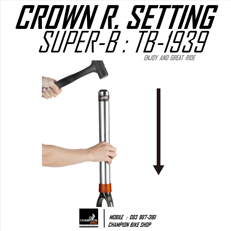 เครื่องมือตอกแหวนรองซางชุดถ้วยคอจักรยาน 1.5" & 1-1/4" SUPER-B : TB-1939 CROWN RACE SETTING BIKE TOOL
