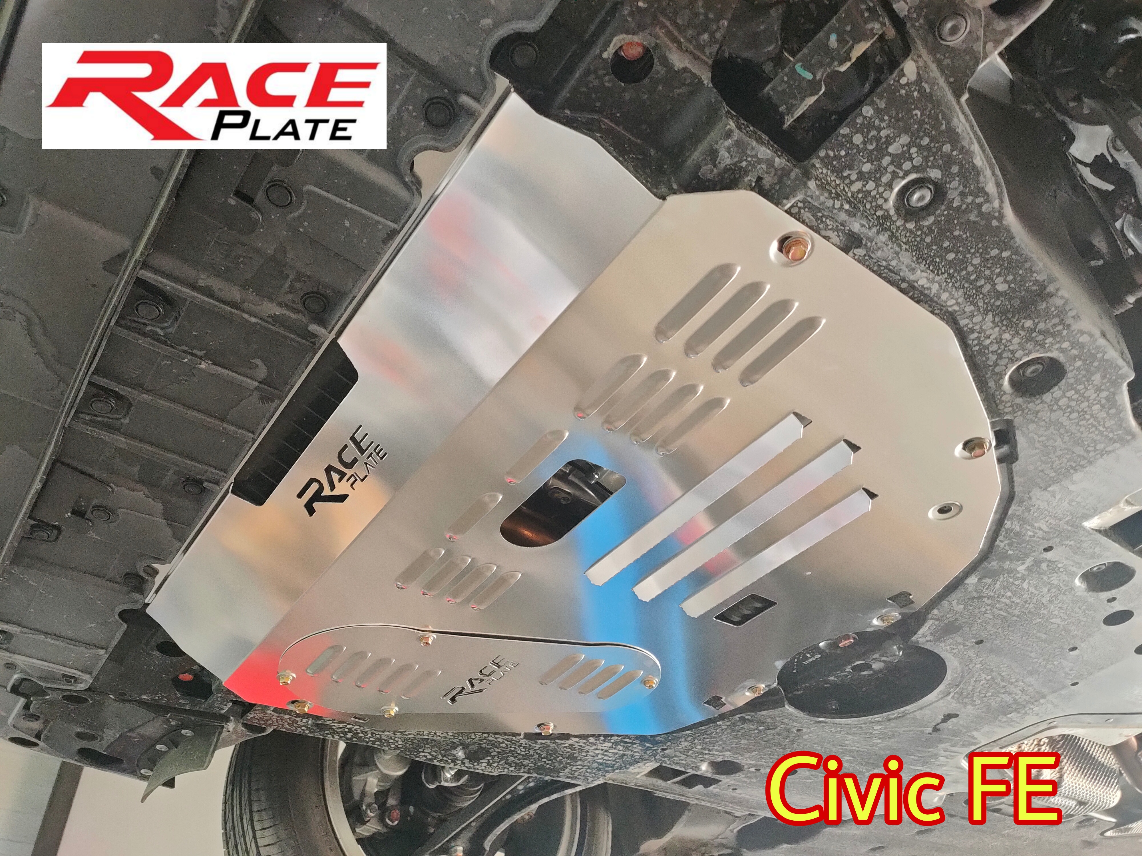 แผ่นปิดใต้ห้องเครื่องอลูมิเนียม Honda Civic Fe 2021 Raceplate_Undertray