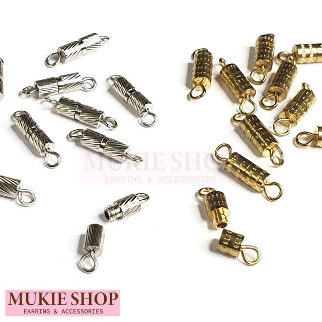DIY ข้อต่อ แบบเกลียวหมุน สำหรับ สร้อยข้อมือ สร้อยคอ (4 ชุด/แพ็ค)