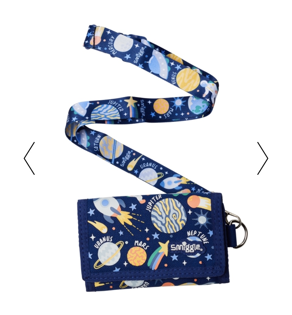 กระเป๋าตัง smiggle wallet with lanyard - Sky Hi - อวกาศ