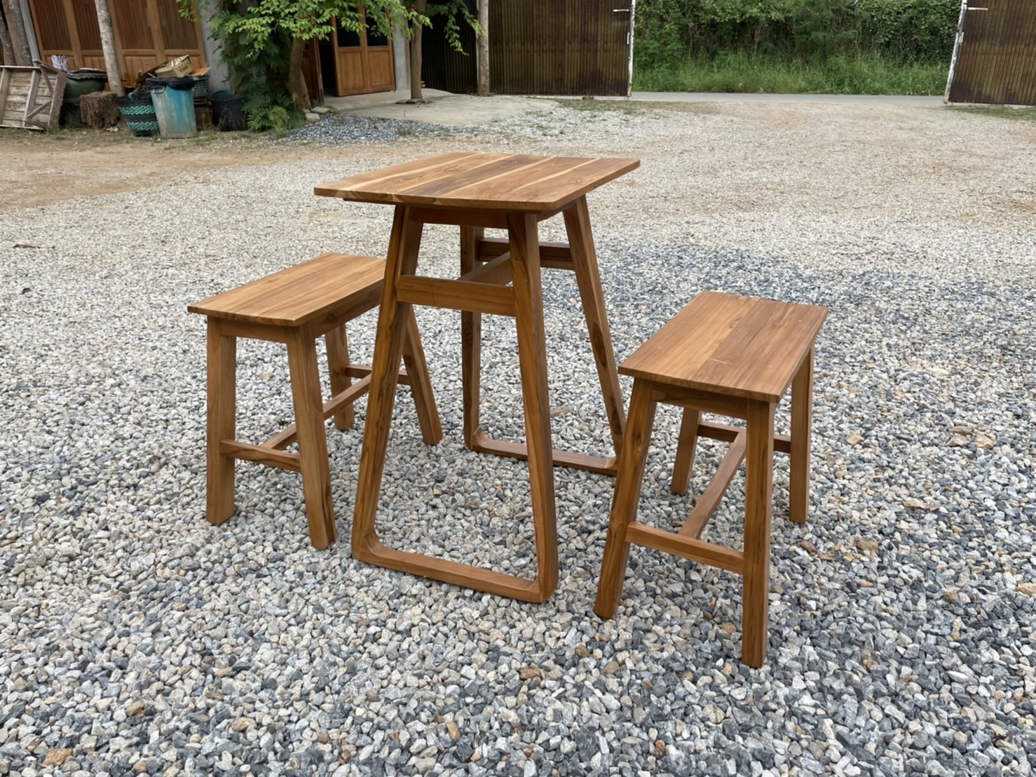 ชุดโต๊ะกาแฟมินิมอลสี่เหลี่ยม