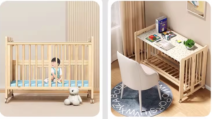 เตียงนอนไม้สำหรับเด็ก พับได้ B10133