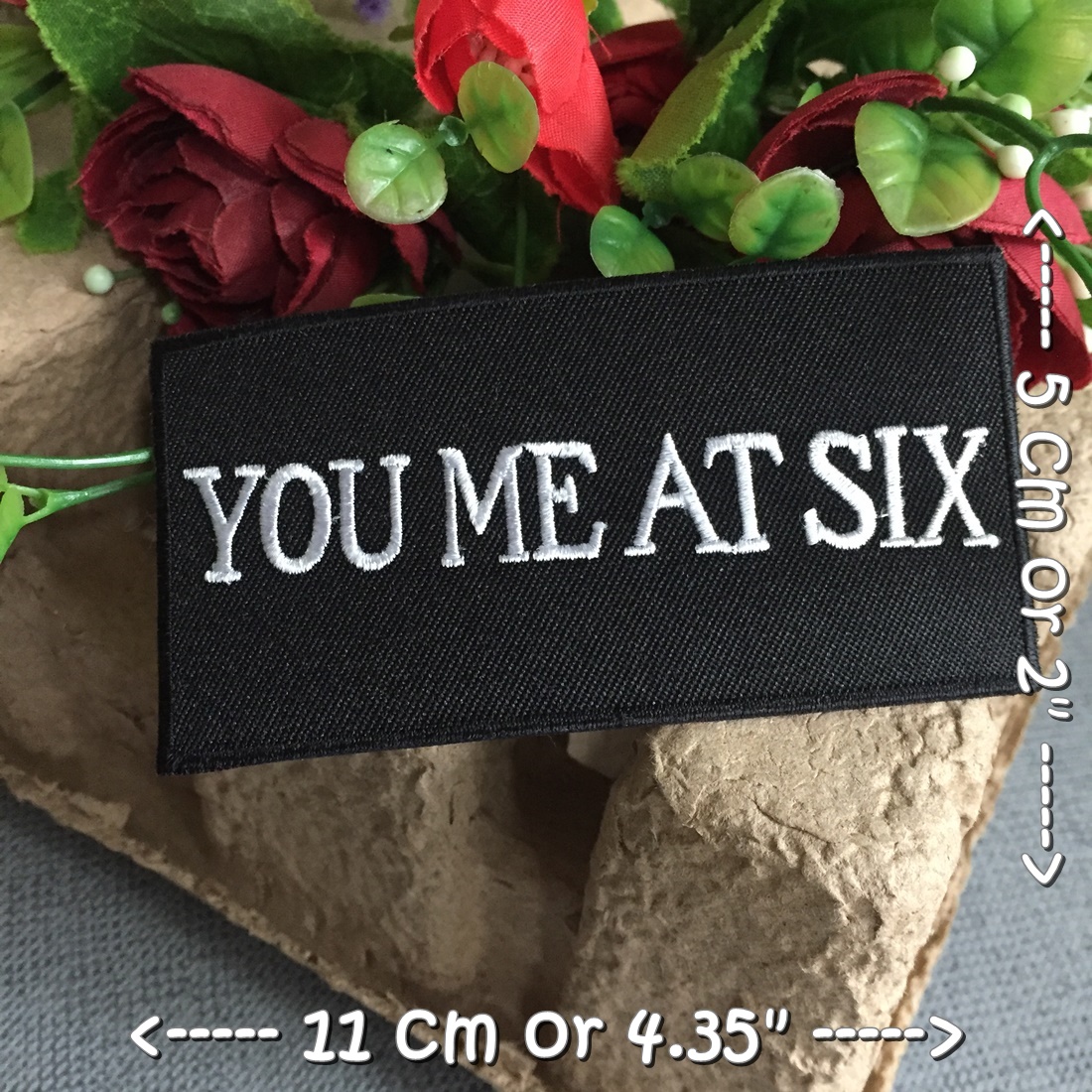 You me at six ตัวรีดติดเสื้อ อาร์มรีด อาร์มปัก ตกแต่งเสื้อผ้า หมวก กระเป๋า แจ๊คเก็ตยีนส์ Rock Iron on Embroidered Patch