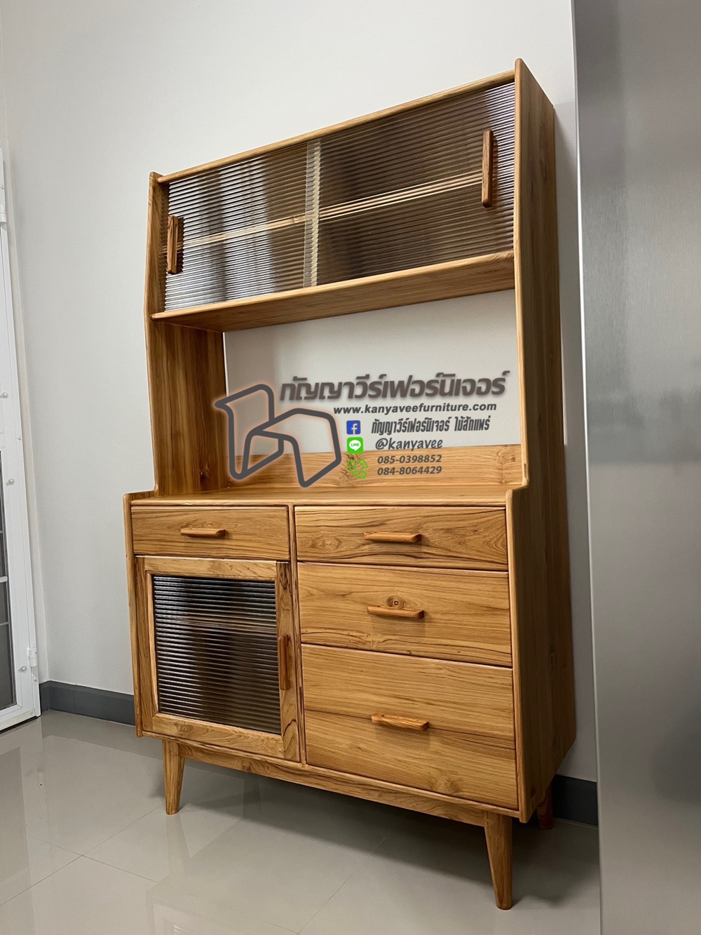 ตู้บาร์มินิมอลไม้สัก