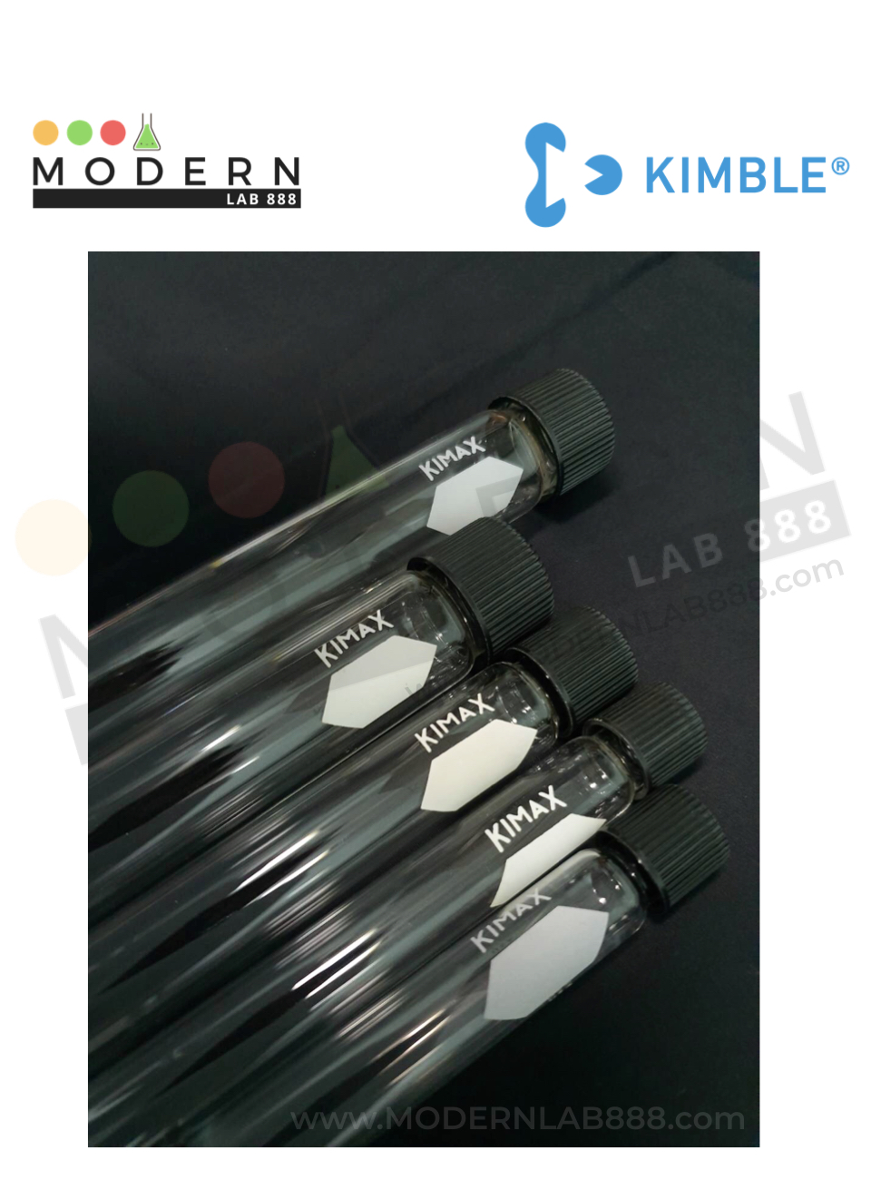 25 x 200mm, 70mL หลอดทดลองแบบหนาใช้ซ้ำได้พร้อมฝาเกลียว / Reusable Screw Thread Culture Tubes with Unattached Caps and Rubber Liners