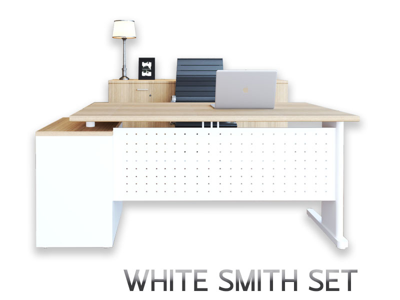 ชุดโต๊ะทำงาน WHITE SMITH SET