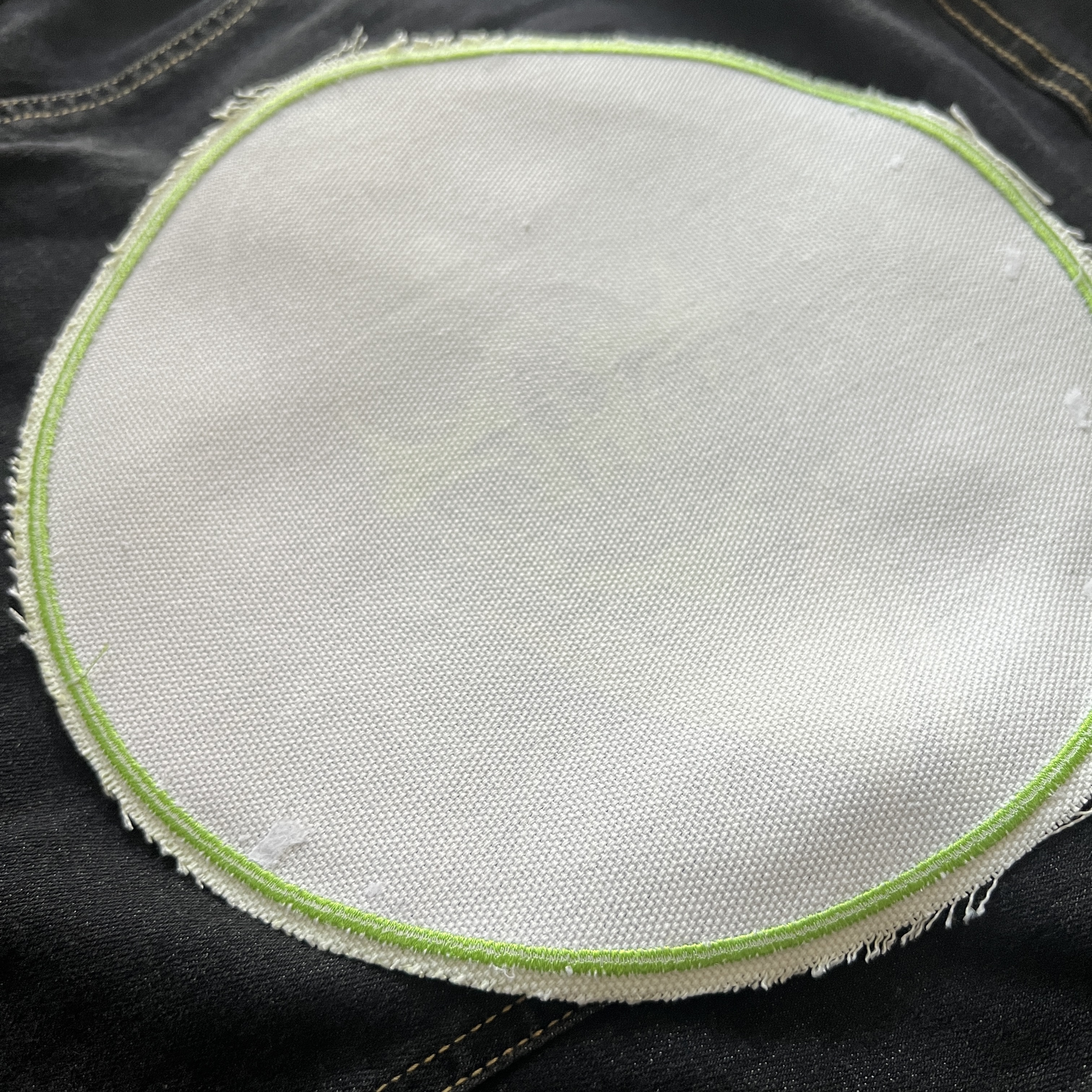 ผ้าแคนวาสพิมพ์ลาย ปักขอบ แต่งรุ่ย ตกแต่งเสื้อผ้า หมวก กระเป๋า แจ๊คเก็ตยีนส์ Printed Canvas Sew on Patch