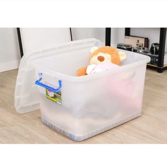 กล่องพลาสติก ฝาล็อค มีล้อ K-600 จุ 50L ตรา UNIWARE