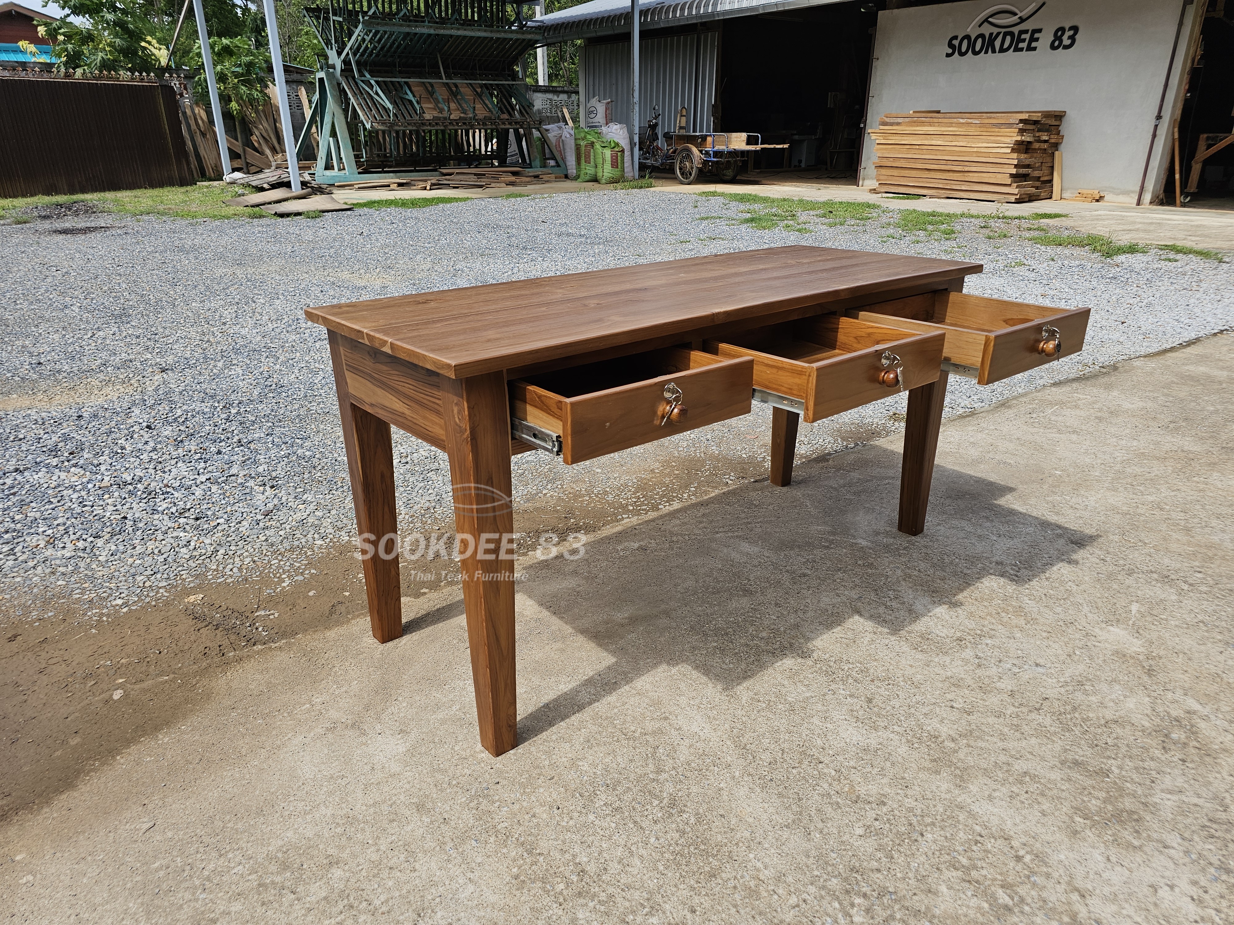 โต๊ะทำงานขาสอบ 1.5 ม.