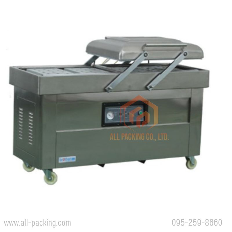 เครื่องซีลและแพ็คสูญญากาศแบบสองหลุมฝาสวิง รุ่น DZ-600/2SB
