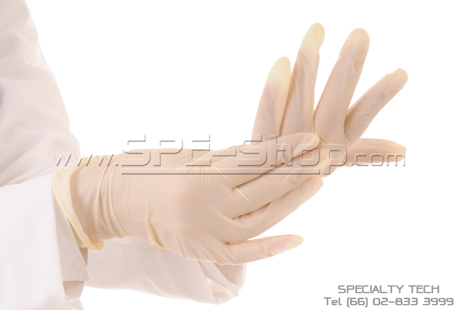 ถุงมือยาง Latex Glove รุ่นทั่วไป (Pre powder )