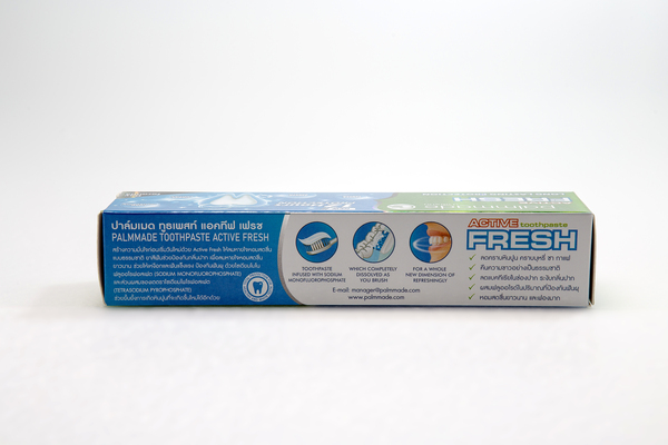 ยาสีฟันปาล์มเมด แอคทีฟ เฟรช (สูตรกลางวัน) 3 ชิ้น