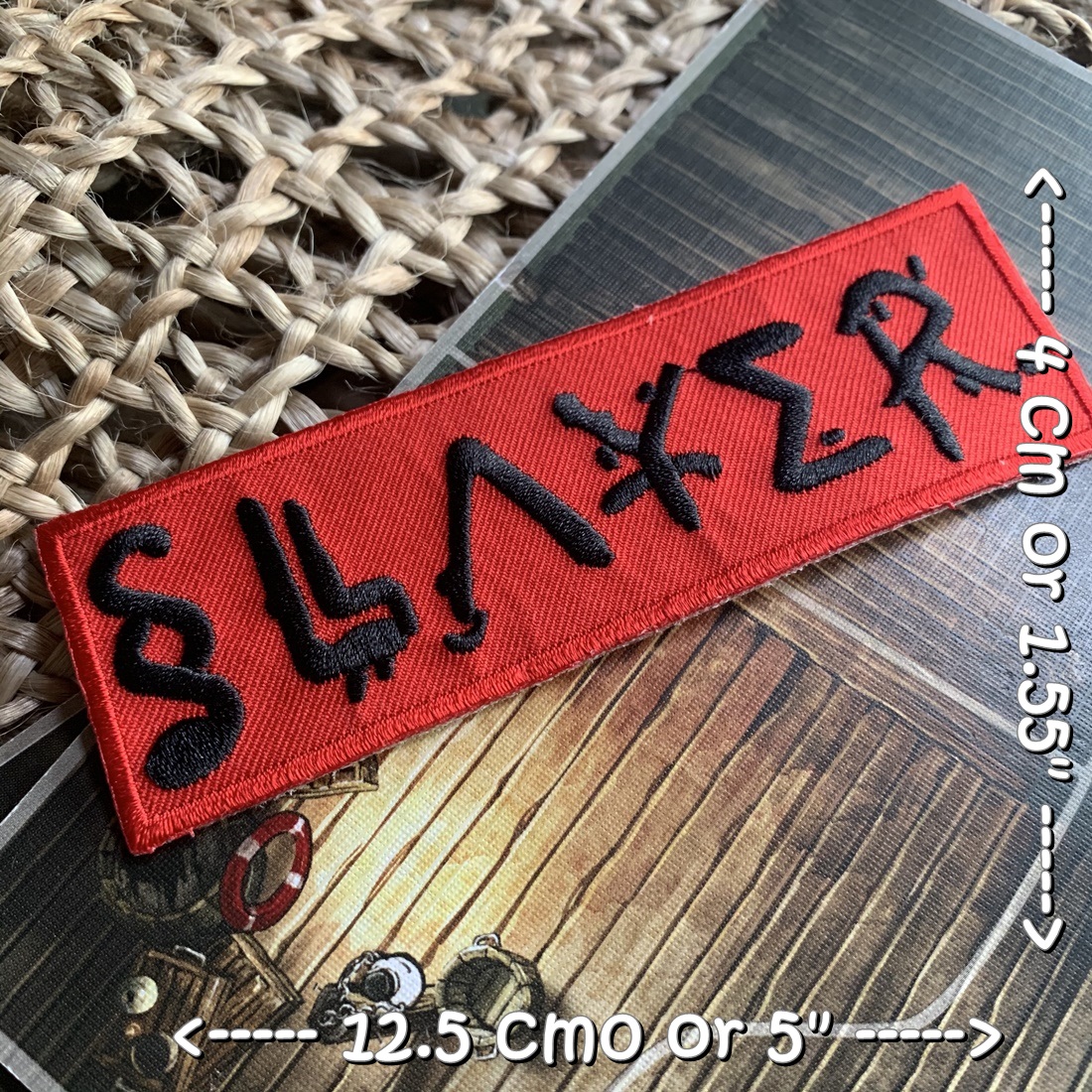 Slayer วงดนตรี ร็อค เฮฟวี่เมทัล พังค์ ตัวรีดแบบปัก อาร์มปัก ตัวรีดติดเสื้อ ตัวรีด ติดกระเป๋า ติดหมวก ติดแจ๊คเก็ต Rock Iron on Embroidered Patch