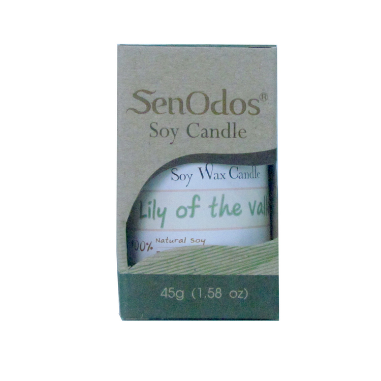 SenOdos เทียนหอม อโรม่า เทียนหอมสปา Lily of the Valley Scented Soy Candle Aroma 45 g.- กลิ่นลิลลี่ ออฟ เดอะ แวลเลย์แท้