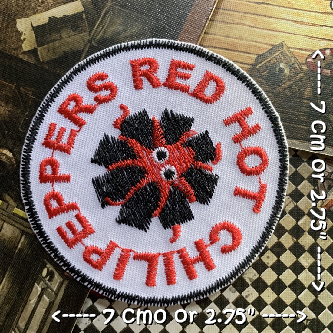 Red Hot Chili Peppers วงดนตรี ร็อค เฮฟวี่เมทัล พังค์ ตัวรีดแบบปัก อาร์มปัก ตัวรีดติดเสื้อ ตัวรีด ติดกระเป๋า ติดหมวก ติดแจ๊คเก็ต Rock Iron on Embroidered Patch