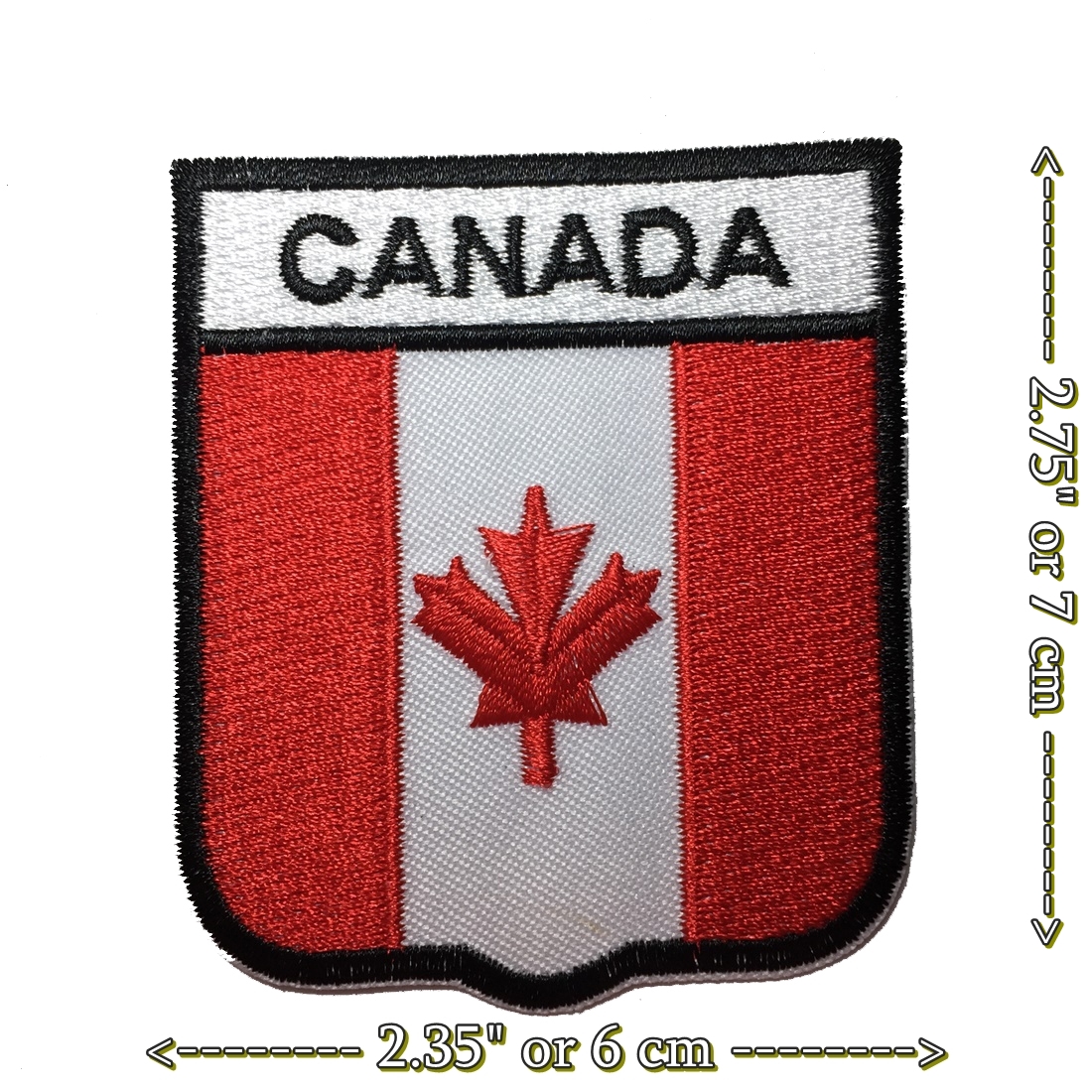 ธง Canada ตัวรีดติดเสื้อ อาร์มรีด อาร์มปัก ตกแต่งเสื้อผ้า หมวก กระเป๋า แจ๊คเก็ตยีนส์ Badge Embroidered Iron on Patch