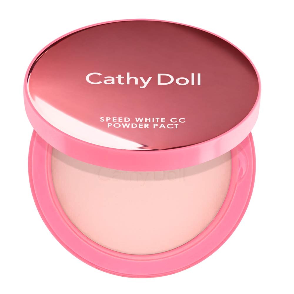 (รุ่นใหม่) Cathy Doll Speed White CC Powder Pact SPF40 PA+++ 12G #21 LIGHT BEIGE เคที่ดอลล์ แป้ง CC แป้งฝุ่นอัดแข็ง ป้องกันรังสี UVA และ UVB สปีดไวท์ ซีซีพาวเดอร์แพ็ค เอสพีเอฟ40 พีเอ+++ 12G สี 21 LIGHT BEIGE