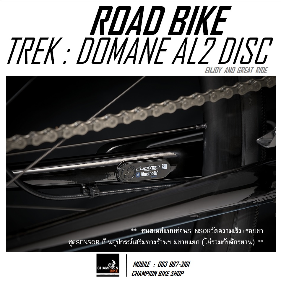 จักรยานเสือหมอบTREK : DOMANE AL2 DISC - 2021 ROAD BIKE สีดำ-ทอง