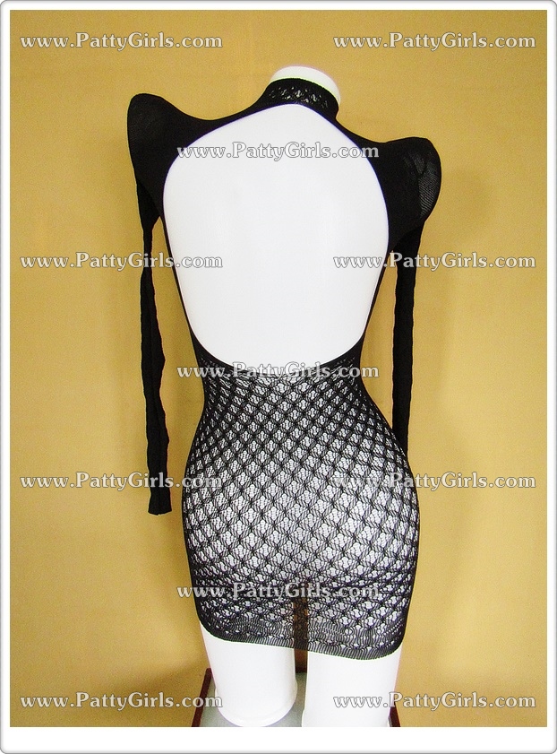 K186 เดรสตาข่ายกระโปรงสั้น ชุดตาข่ายแขนยาวมาในแบบเดรสกระโปรงสั้น ด้านหลังเว้าแผ่นหลังกว้างๆ ตัวชุดมีลวดลายตามรูปถ่ายสินค้าจริงเลยค่ะ