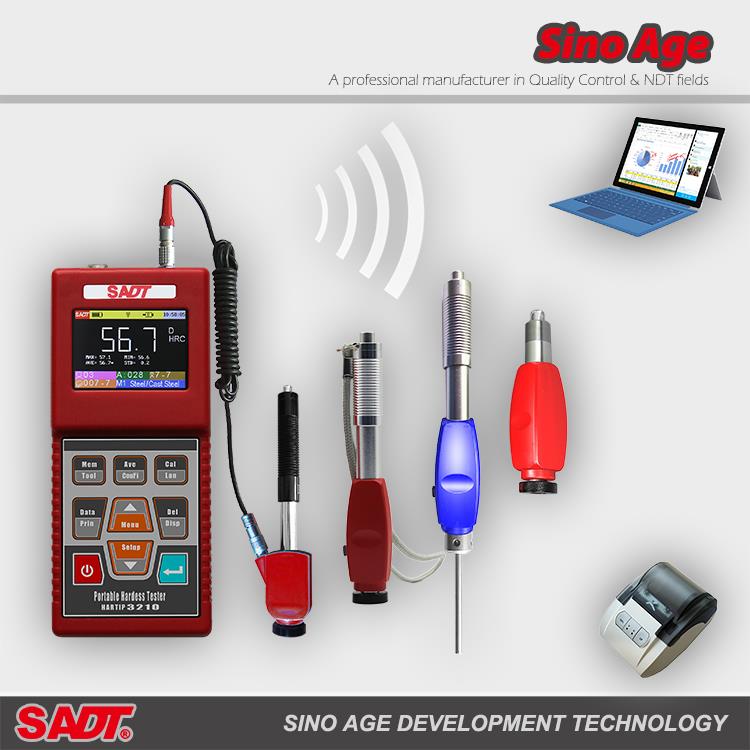 Both Cable Probe And Wireless Probe Portable Hardness Tester SADT (HARTIP3210), Portable Hardness Tester