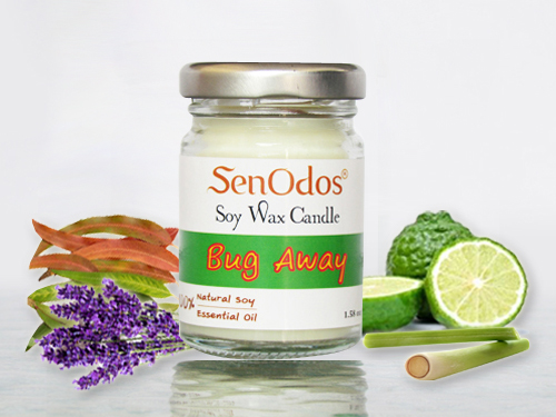 SenOdos Bug Away Soy Candles เทียนหอม อโรม่า เทียนหอม ไล่ยุง ไล่แมลง ไล่หนู 45g.