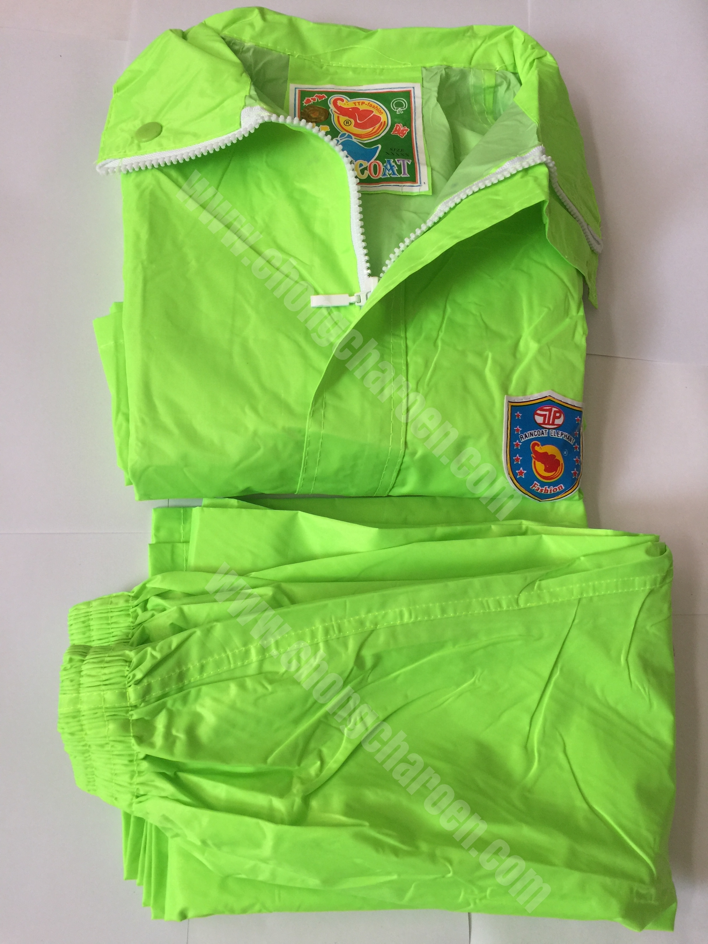 ชุดกันฝน เสื้อ และ กางเกง หนา มีหมวกในตัว สีต่างๆ ตราช้าง Danko