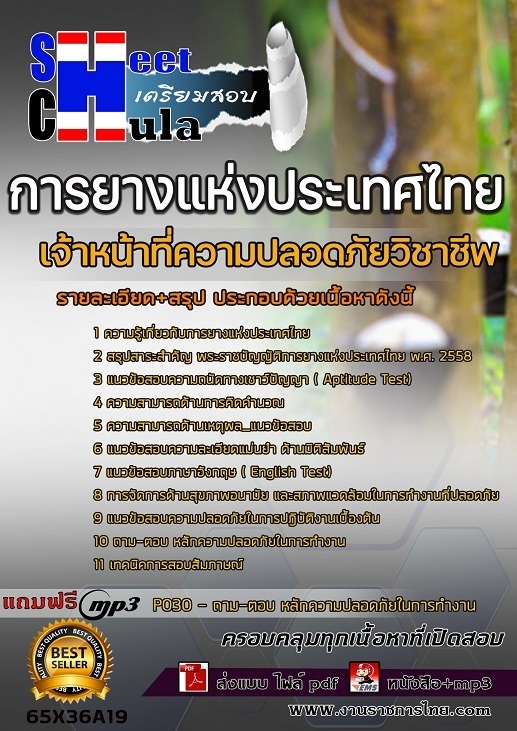เเนวข้อสอบเจ้าหน้าที่ความปลอดภัยวิชาชีพ การยางแห่งประเทศไทย (กยท.) 2565