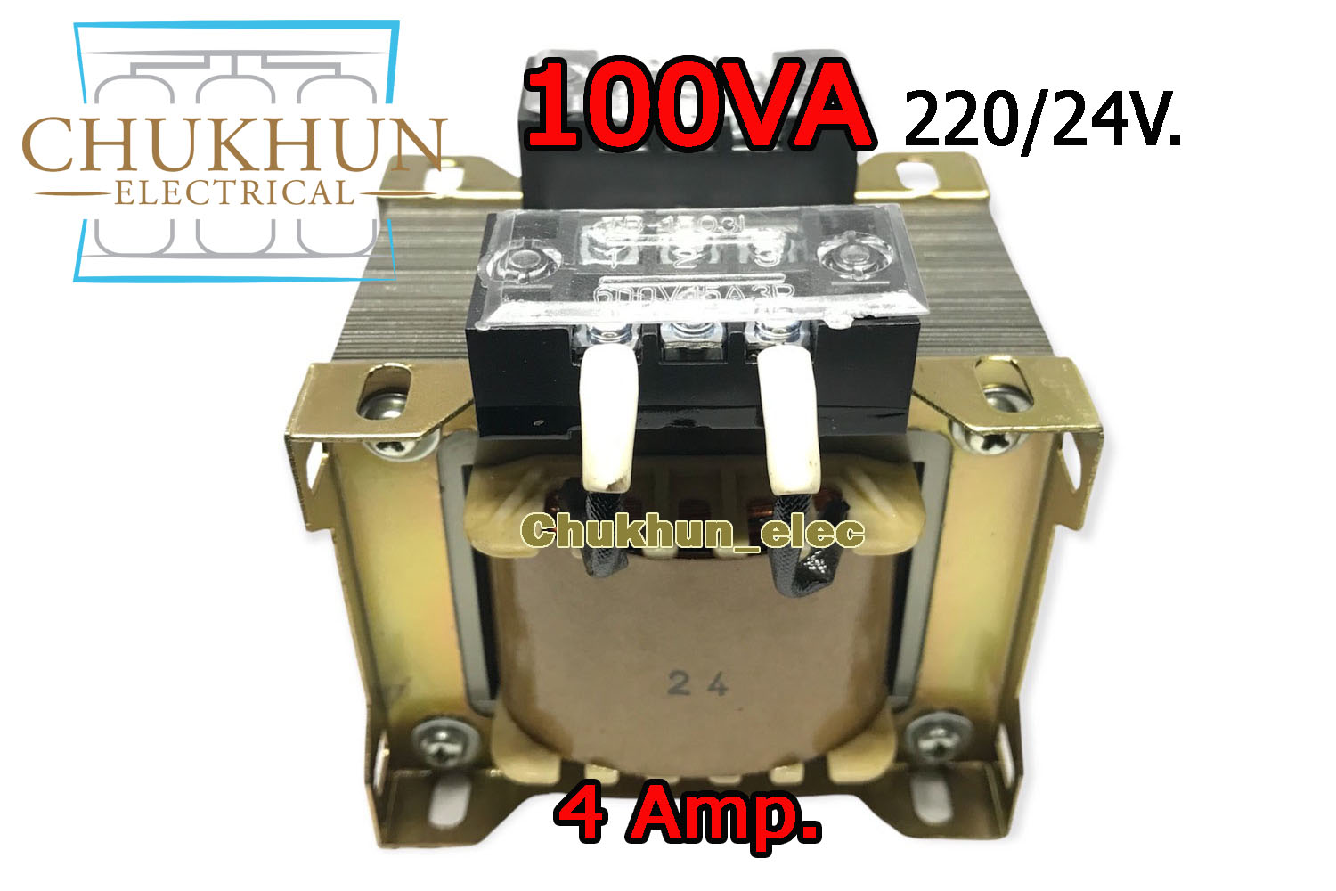 หม้อแปลงไฟฟ้า Input 220V. Output 24V. 4Amp