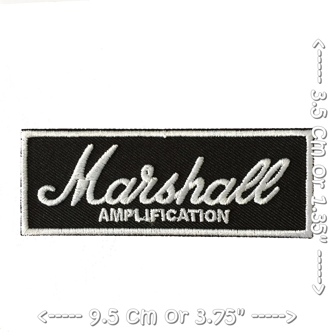 โลโก้ Marshall ตัวรีดติดเสื้อ อาร์มรีด อาร์มปัก ตกแต่งเสื้อผ้า หมวก กระเป๋า แจ๊คเก็ตยีนส์ Hipster Embroidered Iron on Patch