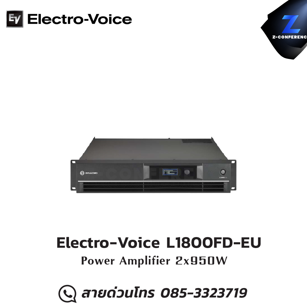 Electro-Voice L1800FD-EU Power Amplifier 2x950W , แอมป์ , amplifier, power amp, power amplifier