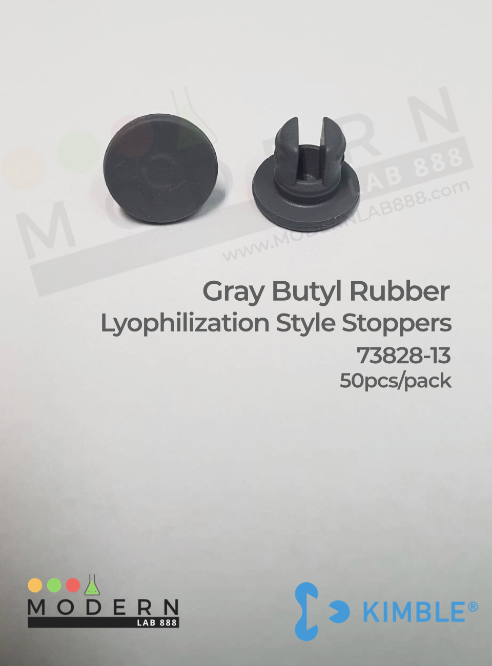 Gray Butyl Rubber Lyophilization Style Stoppers 50ชิ้น/แพ็ค