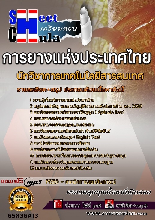 เเนวข้อสอบนักวิชาการเทคโนโลยีสารสนเทศ การยางแห่งประเทศไทย (กยท.) 2565