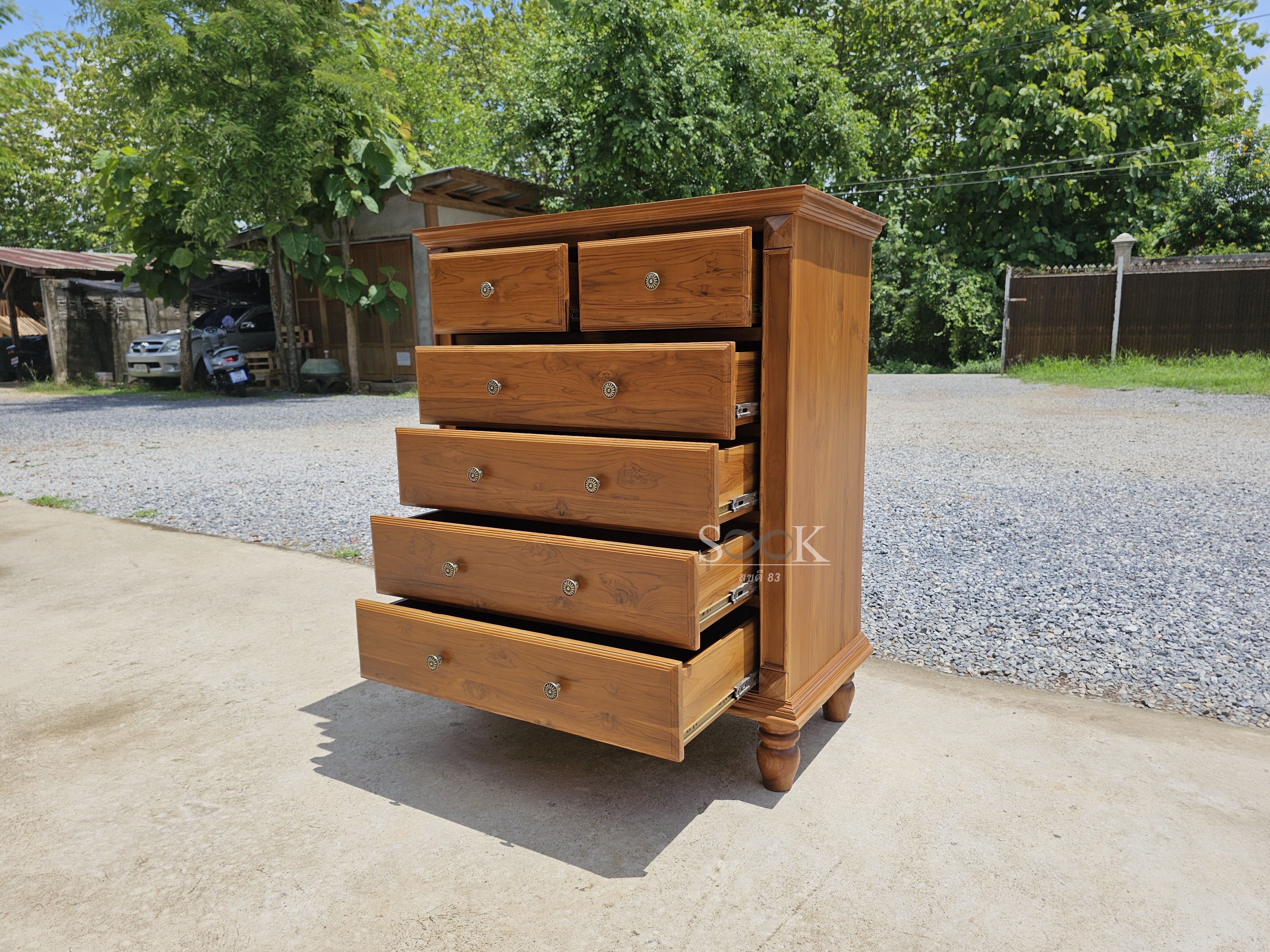 ตู้เก็บของคลาสสิค 6 ลิ้นชัก