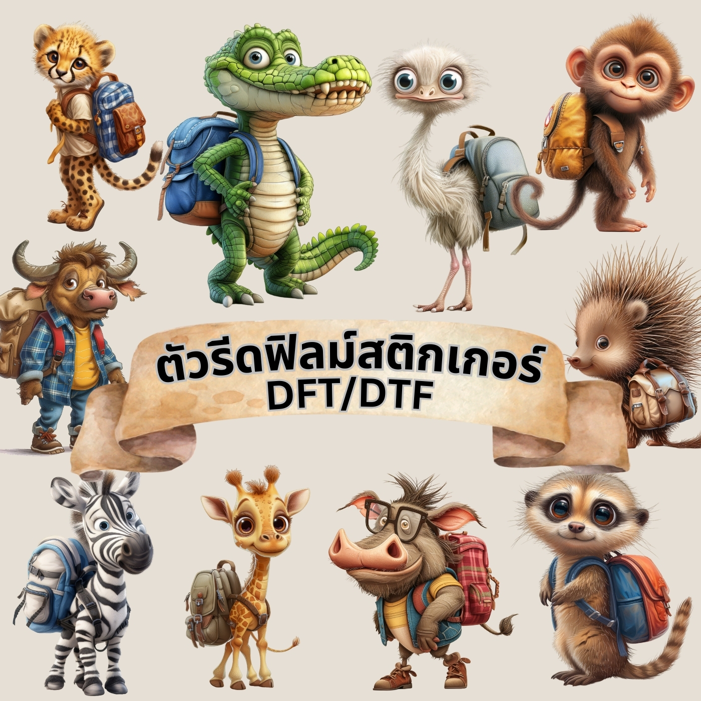 ตัวรีดติดเสื้อ Back to School สติกเกอร์ ฟิลม์รีดร้อน พิมพ์ลาย สกรีนลาย ฟิลม์ DFT DTF