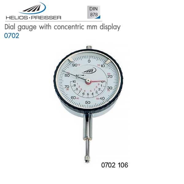 HELIOS-PREISSER,Dial gauge with concentric mm display,0702